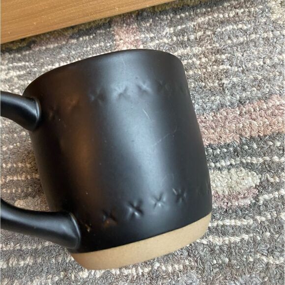 Hearth & Hand black matte X design Coffee Stoneware Mug - Picture 8 of 8